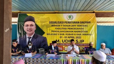Photo of Sosialisasikan Perda Narkotika di Kubar, M Udin : Napza Ancam Kaum Milenial
