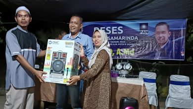 Photo of Gelar Reses, Suparno Bagikan Speaker Aktif Kepada Warga