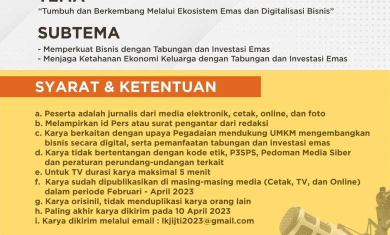 Photo of Pegadaian Kembali Gelar Lomba Karya Jurnalistik