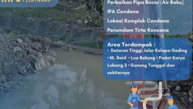 Photo of Perumdam Tirta Kencana Samarinda Perbaiki Pipa Bocor, Produksi dan Distribusi Air Bersih Akan Terganggu