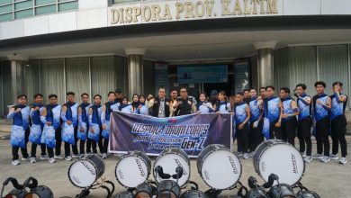 Photo of Lepas Kontingen Dispora Drum Corps Menuju Yogyakarta, Kadispora Kaltim Berharap Diberikan Penampilan Terbaik